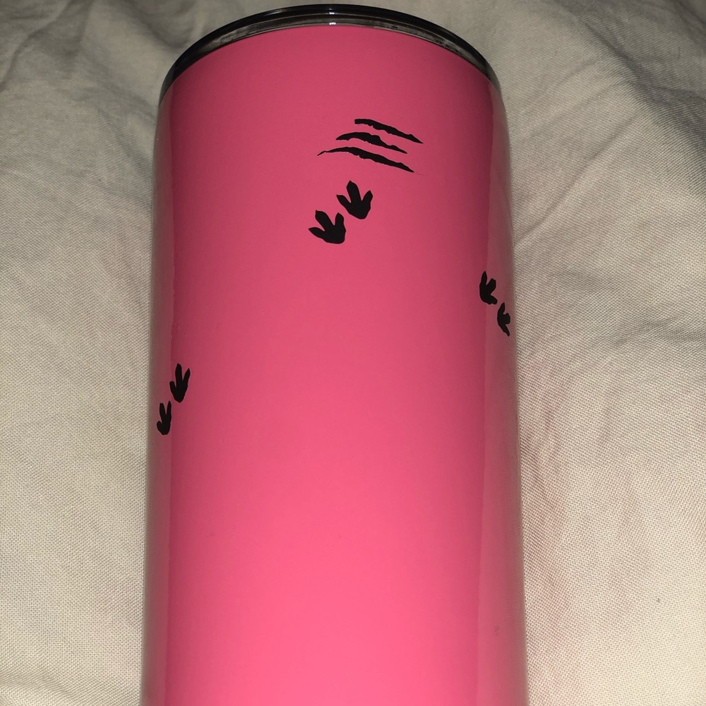 12 oz tumbler with straw in coral.